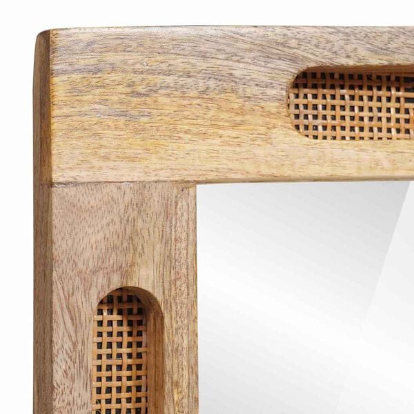 vidaXL Ogledalo za kopalnico Rjava 50 x 2,5 x 70 cm Masiven les manga