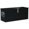 vidaXL Skrinja iz aluminija 70x24x42 cm trapezoid srebrne barve