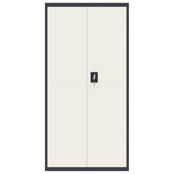 vidaXL Arhivska omara antracitna in bela 90x40x180 cm jeklo
