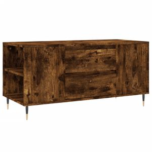 vidaXL Klubska mizica dimljeni hrast 102x44,5x50 cm inženirski les