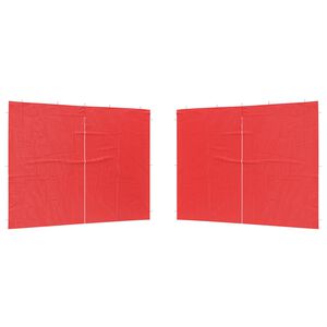 vidaXL Stranska stena zabavnega &scaron;otora 2 kos 300 x 195 cm Rdeča