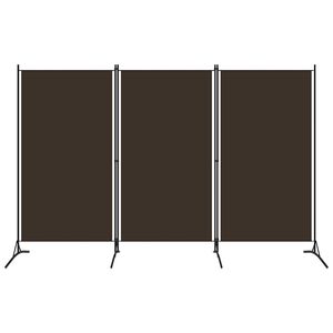vidaXL Paravan 3-delni rjav 260x180 cm