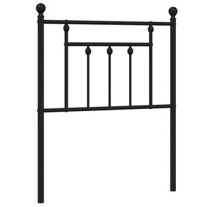 vidaXL Kovinsko nadomestno vzglavje črno 75 cm