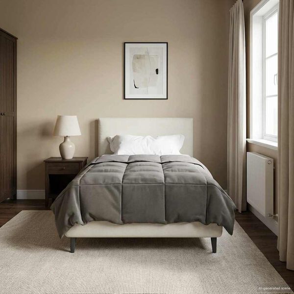 vidaXL Polna celoletna prevleka Svetlo siva 140 x 220 cm Mikrovlakna