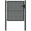 vidaXL Vrtna vrata antracit 100x100 cm jeklo