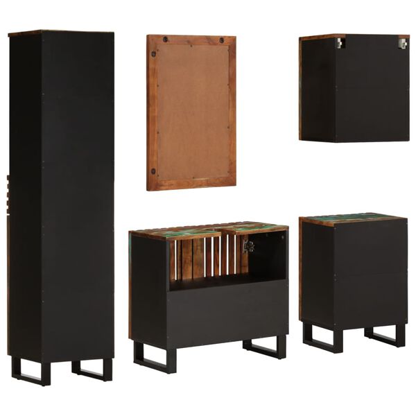 vidaXL Kopalni&scaron;ka garnitura 5-delna trden akacijev les