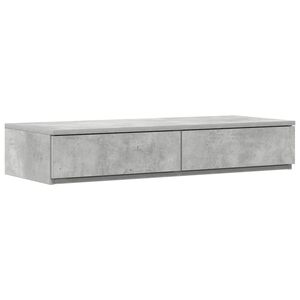 vidaXL Posteljni predali s predalom Betonsko siva 100 x 36,5 x 16,5 cm