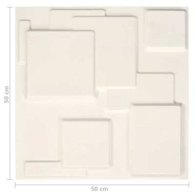 vidaXL 3D stenski paneli 12 kosov 0,5x0,5 m 3 m²