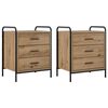 vidaXL Nočna omarica 2 kos Artisan hrast 48 x 36,5 x 60 cm