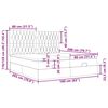 vidaXL Otomanski posteljni okvir z vzmetnicami siv 160x200 cm žamet