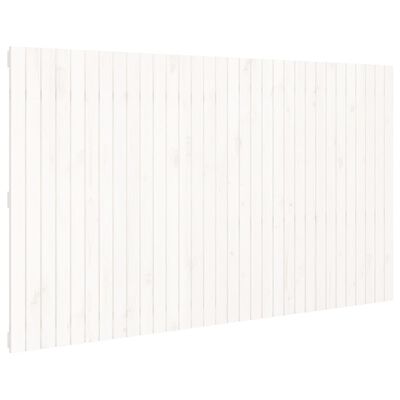 vidaXL Stensko posteljno vzglavje belo 204x3x110 cm trdna borovina