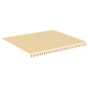 vidaXL Nadomestno blago za tendo rumeno in belo 380x345 cm poliester