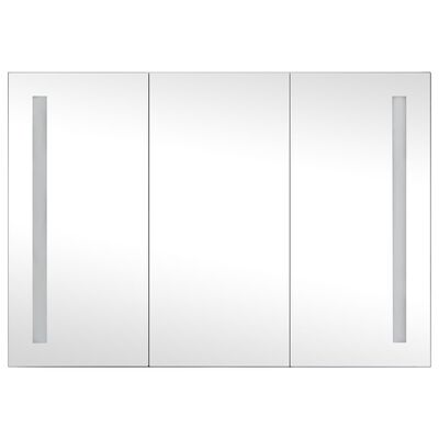 vidaXL LED kopalniška omarica z ogledalom 89x14x62 cm