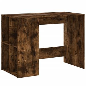 vidaXL Pisalna miza dimljeni hrast 102x50x75 cm inženirski les