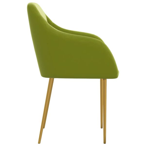 vidaXL Jedilni stoli 6 kosov svetlo zelen žamet