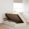 vidaXL Postelja z dodatnim prostorom za shranjevanje in LED osvetlitvijo