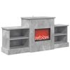 vidaXL Električni kamin Beton 110 x 30 x 50 cm Inženirski les