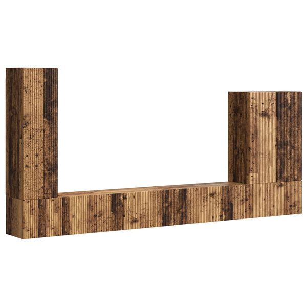 vidaXL Set omare za televizijo na steni 6 pcs Star les