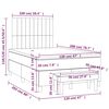 vidaXL Box spring postelja z vzmetnico krem 120x200 cm blago