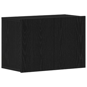 vidaXL TV omarica črn hrast 60x30x41 cm inženirski les