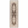 vidaXL Tekstilni preproga FLORNES Tkano Taupe vzorec 67 x 150 cm PP