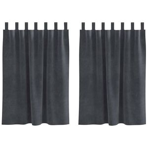 vidaXL Zatemnitvene zavese 2 pcs Svetlo siva 140 x 140 cm Žamet