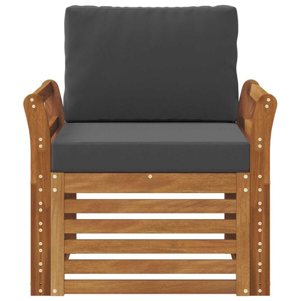 vidaXL Zunanja garnitura za sedenje Masivno akacijevo les in poliester