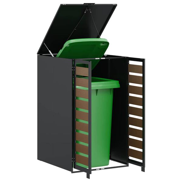 vidaXL Shranjevanje ko&scaron;a s plinskim pokrovom za 240L ko&scaron; Antracit