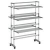 vidaXL Stojalo za su&scaron;enje perila s kolesi 89x64x129 cm aluminij