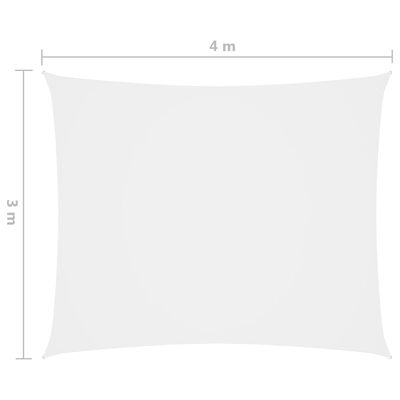 vidaXL Senčno jadro oksford blago pravokotno 3x4 m belo