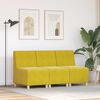 vidaXL Modularna sofa enota brez naslonov 3 pcs Rumena 55 x 74 x 82 cm