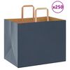 vidaXL Papirnate vrečke 250 kosov z ročaji modra 32x22x24 cm