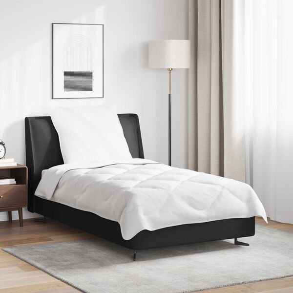 vidaXL Odeja z blazino 2 pcs Bela Mikrovlakna