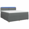 vidaXL Postelja boxspring z vzmetnico Temno siva 140 x 200 cm Blago