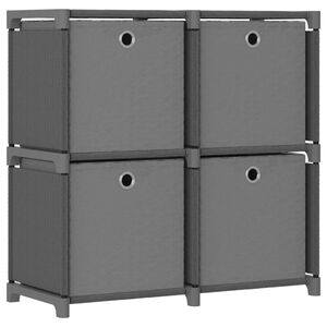 vidaXL Regal s 4 &scaron;katlami siv 69x30x72,5 cm blago