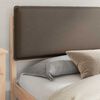 vidaXL Posteljni okvir z oblazinjenim vzglavjem Taupe 200 x 200 cm