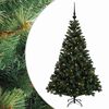 vidaXL Umetna božična jelka z bučko 120 cm 150 LED Toplo bela
