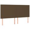 vidaXL Vzglavje postelje temno rjavo 180x5x118/128 cm blago