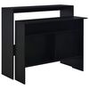 vidaXL Barska miza z 2 povr&scaron;inama 130x40x120 cm črna
