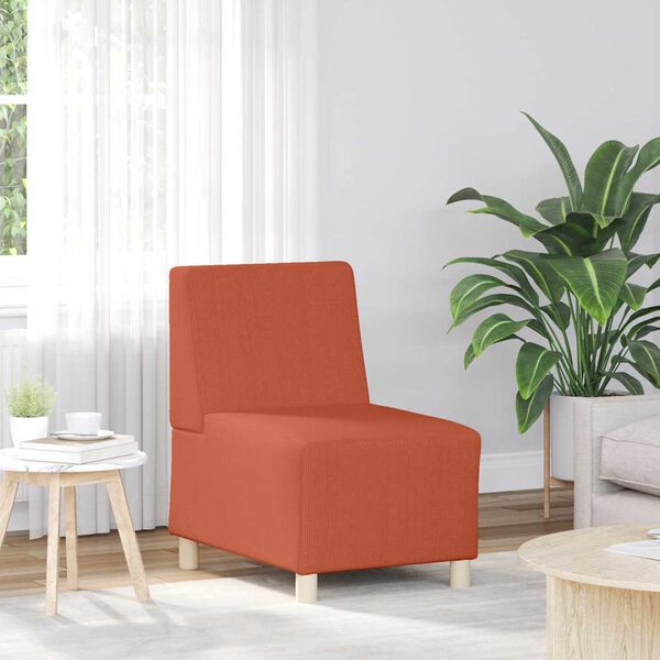 vidaXL Modularna sofa enota brez naslonov 2 pcs Oranžna