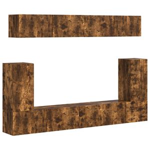 vidaXL Komplet TV omaric 5 pcs Dimljeni oreh Konstruiran les