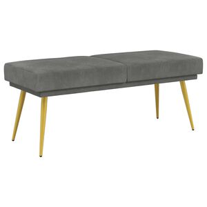 vidaXL Dvojna klop Temno siva 120 x 45 x 46 cm Žamet