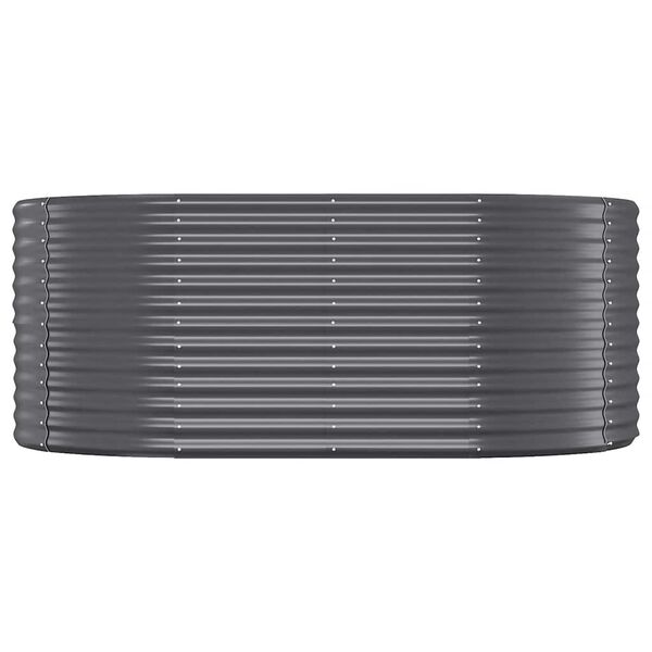 vidaXL Visoka greda iz cinkanega jekla 175x100x68 cm antracit