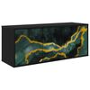 vidaXL Stenska TV omarica WIJHE 102 x 33 x 40 cm Črni hrast