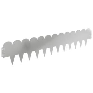 vidaXL Robovi trave 20 pcs 103 x 20 cm Jeklo Srebrna