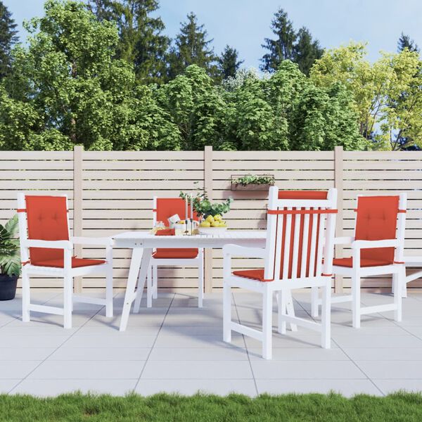 vidaXL Blazina za stol 4 kosi melanž rdeča 100x50x4 cm blago