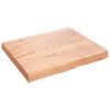 vidaXL Mizna plo&scaron;ča sv. rjava 60x50x(2-6)cm obdelana trdna hrastovina