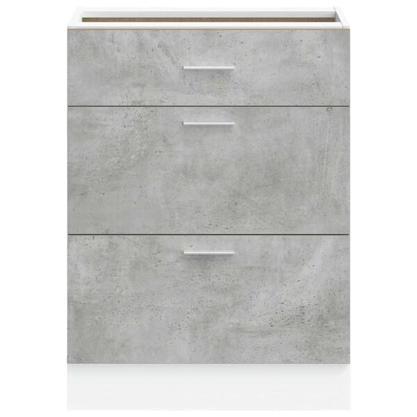 vidaXL Kuhinjska osnovna omarica “Lyon” betonsko siv inženirski les