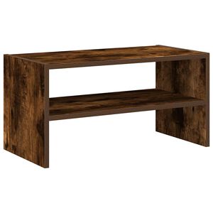 vidaXL Regal za čevlje zložljiva dimljeni hrast 60x30x30,5 cm