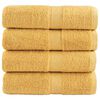 vidaXL Premium brisače za goste SOLUND 4 kosi zlate 30x50 cm 600 g/m&sup2;